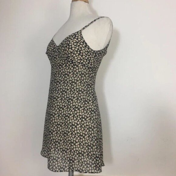 TOPSHOP Slip Dress Ditsy Floral Print Small Vintage 1990s Rare Made in UK - Picture 3 of 9